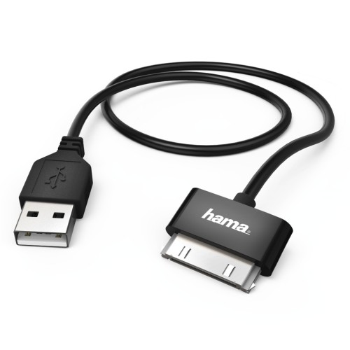 Hama MFI USB 2.0 kábel pre Apple, 30-pinový, 1 m, čierny