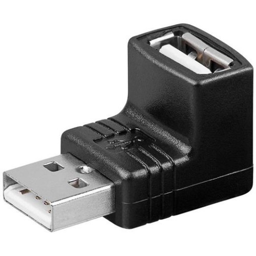 Redukcia USB A-A, Male/Female 90°