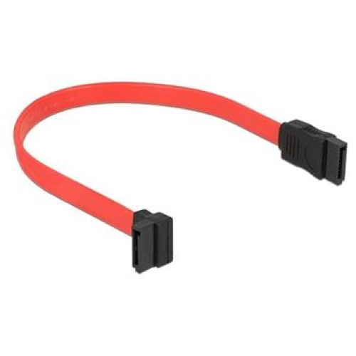 Delock kabel SATA 22cm nahoru/přímý červený