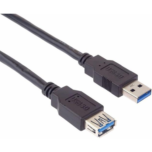 Kábel USB 3.0 A-A 0,5 m A(M)- A(F) predlžovací, čierny