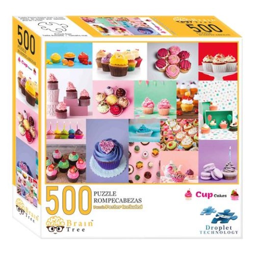 Puzzle Brain Tree Dortíky Cupcakes 500 dílků
