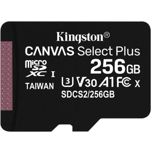 Pamäťová karta Kingston Canvas Select Plus  A1 256GB microSDXC, Class 10, 100R/85W bez adaptéru