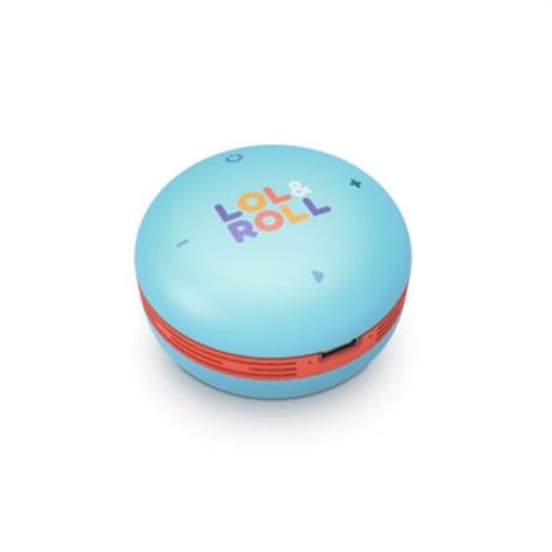 Energy Sistem Lol&Roll Pop Kids Speaker Blue, Přenosný Bluetooth repráček s výkonem 5 W a funkcí omezení výkonu
