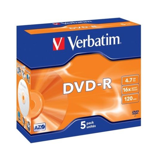 Médium Verbatim DVD-R 4,7GB 16x box 5ks