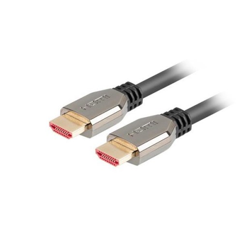 LANBERG Ultra High Speed HDMI 2.1 kabel, 48 Gbps, 8K@60Hz, 5K@120Hz, délka 0,5m, černý, zlacené konektory