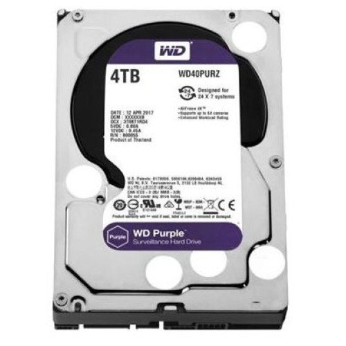 HDD WD Purple interný disk 4TB 3,5" 5400Rpm 64MB SATA3 26mm