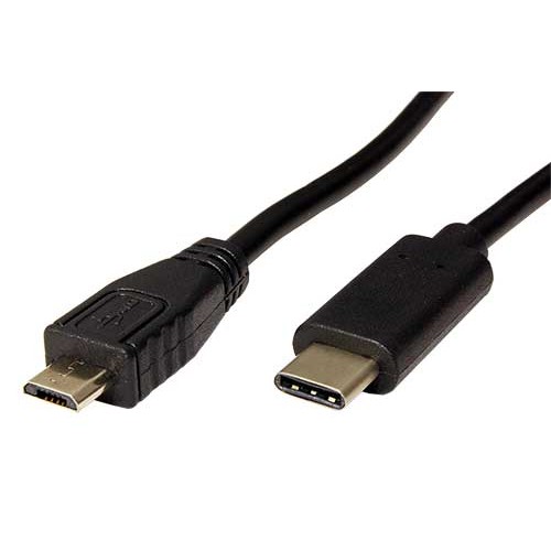 Kábel USB 2.0 kabel microUSB B(M) - USB C(M), 0,6m