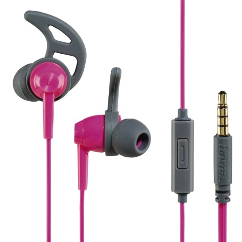 Hama slúchadlá s mikrofónom Action, silikónové štuple, ružová/šedá