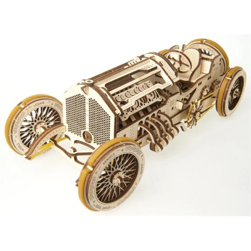 Hračka Ugears 3D drevené mechanické puzzle U9 Auto (Grand Prix)