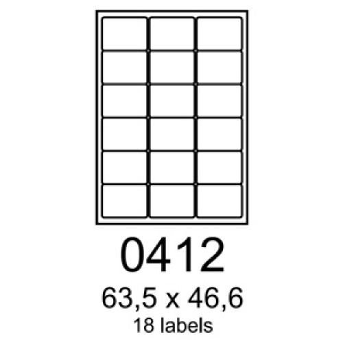etikety RAYFILM 63,5x46,6 univerzálne biele R01000412F (1.000 list./A4)