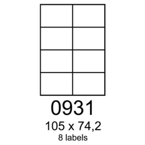 etikety RAYFILM 105x74,2 univerzálne modré R01230931A (100 list./A4)