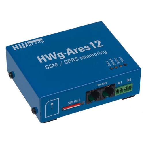 Riadiaca jednotka HWgroup Ares 12 Tset Ethernet teploměr / vlhkoměr, web rozhraní, alarm přes Email, GSM