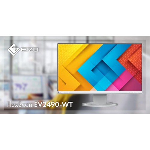 EIZO 24" EV2490-WT, 1920 x 1080, IPS,16:9, 5ms, 250 cd/m2, 1000:1, DP/HDMI/USB-C/RJ45, bílá