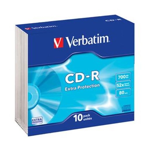 Médium Verbatim CD-R 80 52x EXTRA slim 10pck/BAL