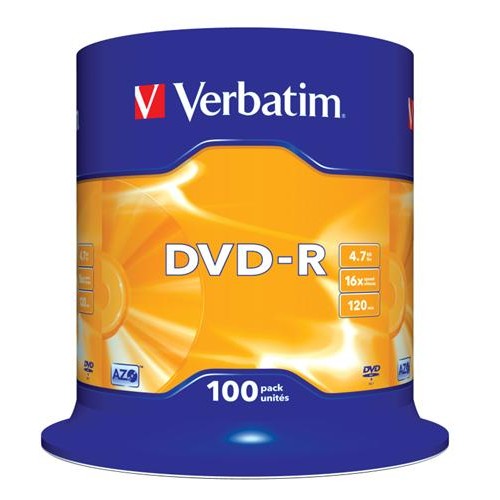 Médium Verbatim DVD-R 4,7GB 16x 100-cake