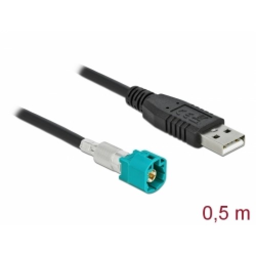 Delock Kabel HSD Z samec na USB 2.0 Typu-A samice 0,5 m