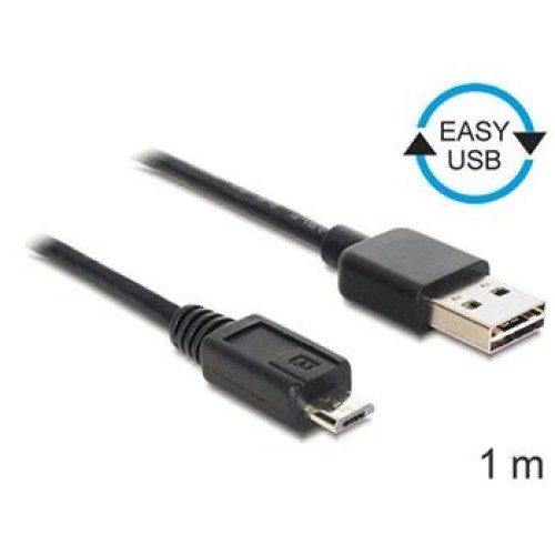 Delock kabel EASY-USB 2.0-A samec > USB 2.0 micro-B samec 1 m