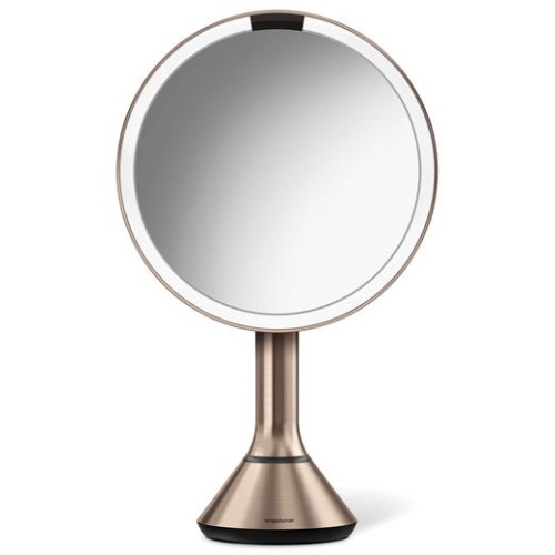 Kozmetické zrkadielko Simplehuman Sensor Touch, Dual LED osvetlenie, 5x, dobíjací, Rose Gold