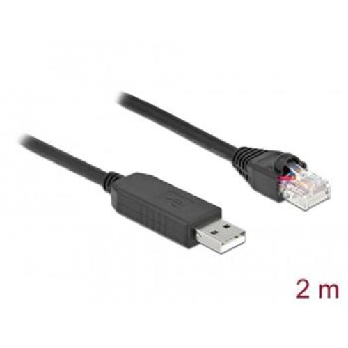 Delock Sériový spojovací kabel s čipovou sadou FTDI, ze zástrčkového konektoru USB 2.0 Typu-A na zástrčkový konektor RS-