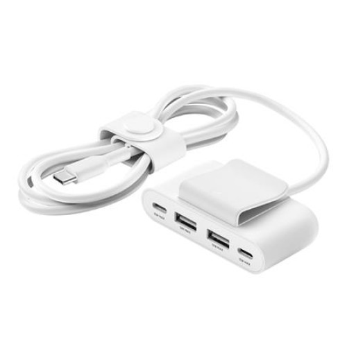 Belkin BOOST CHARGE™ 4-portový USB Power Extender (2xUSB-C, 2xUSB-A) až 30W + 2m USB-C kabel, bílá