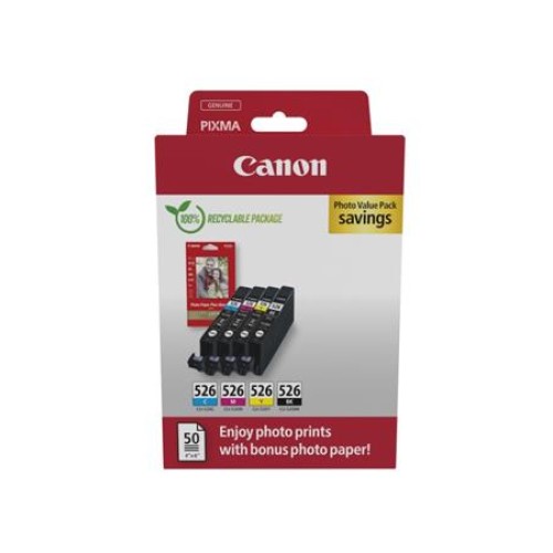 Canon cartridge CLI-526 Bk/C/M/Y/MultiPack PHOTO VALUE / 4x9ml