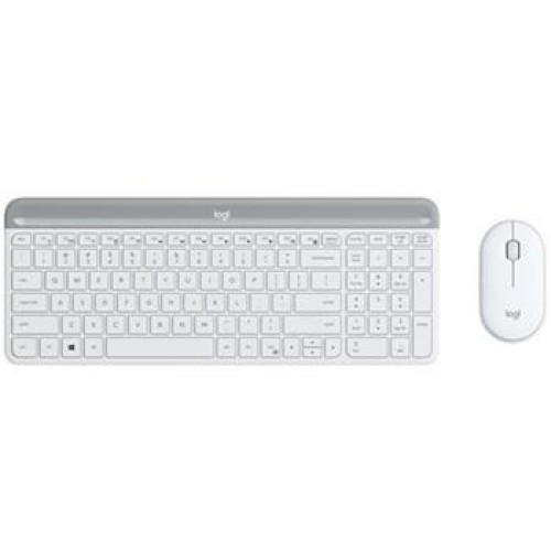 Logitech klávesnice s myší Wireless Combo Slim MK470 US - bílá