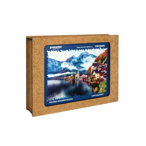 Puzzle Puzzler drevené, farebné - Halštatské jazero