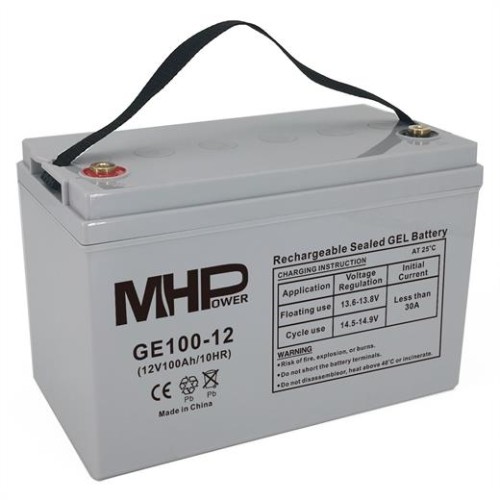 Batéria MHPower GE100-12 GEL, 12V/100Ah, T3-M8, Deep Cycle