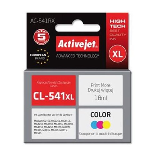 ActiveJet inkoust Canon CL-541XL, 18 ml, Prem. Col AC-541RX