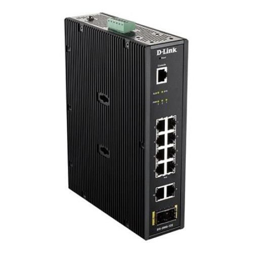 D-Link DIS-200G-12S 12 Port L2 Industrial Smart Managed Switch with 10 x 1GBaseT(X) ports & 2 x SFP ports