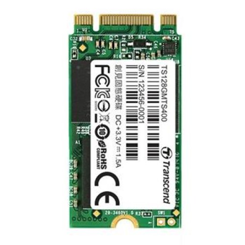 TRANSCEND MTS400S 128GB SSD disk M.2, 2242 SATA III 6Gb/s (MLC), 530MB/s R, 200MB/s W