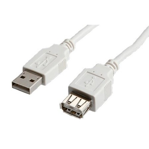 Kábel USB 2.0 A-A 3 m, prodlužovací, bílý/šedý