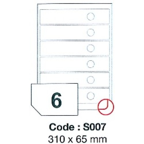 etikety RAYFILM 310x65 ŠANON univerzálne biele SRA3 R0100S007Q (400 list./SRA3)