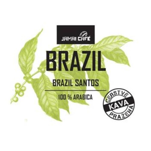 Pražená zrnková káva - Brazílie Santos (1000g)