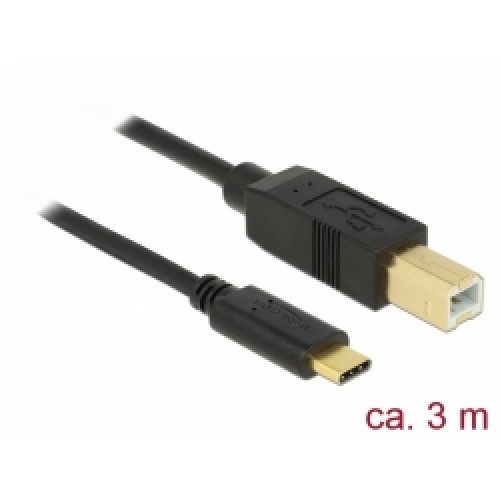 Delock USB 2.0 kabel Type-C na Typ-B 3 m