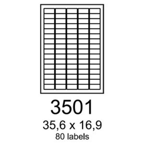 etikety RAYFILM 35,6x16,9 univerzálne červené R01223501F (1.000 list./A4)