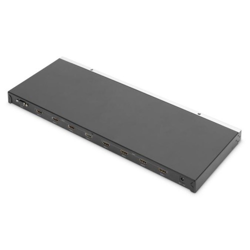 DIGITUS Maticový přepínač 4x4 HDMI 2.0, 19 palců 4K/60Hz, stříbrný/černý