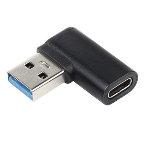 Redukcia USB-C Female na USB3.0 typ A Male zahnutá 90°