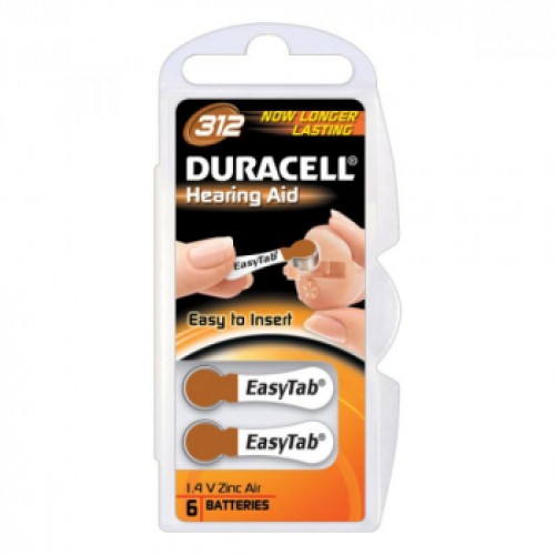 Batérie Duracell EasyTab 312 6ks Blister (sluch)