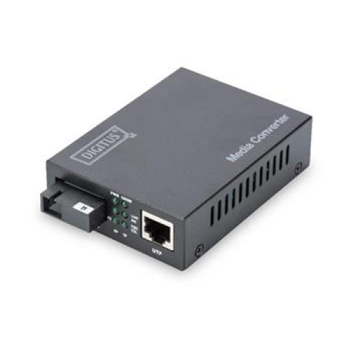 Digitus Media Converter, Singlemode, BiDi, WDM Gigabit Ethernet, Tx1550nm / Rx1310nm SC connector, Up to 20km