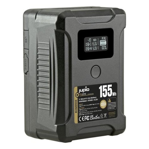 Batéria Jupio V-Mount *ProLine* Extreme 155 - 10500mAh (155Wh) - LCD Display, USB-C PD 65W in/output, D-Tap in/output an