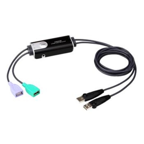 ATEN 2-Portový  USB Bezokrajový kabelový KVM přepínač