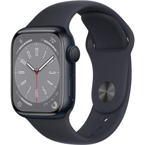 Hodinky Apple Watch Series 8 GPS, 41mm Midnight Aluminium Case with Midnight Sport Band - Regular
