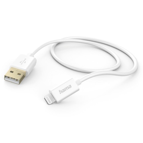 Hama MFI USB nabíjací/dátový kábel pre Apple s Lightning konektorom, 1,5 m, biely