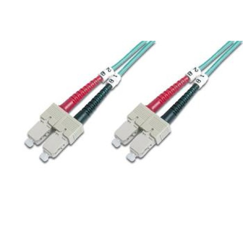 Digitus Fiber Optic Patch Cord, SC to SC Multimode 50/125 µ, Duplex Length 10m, Class OM3