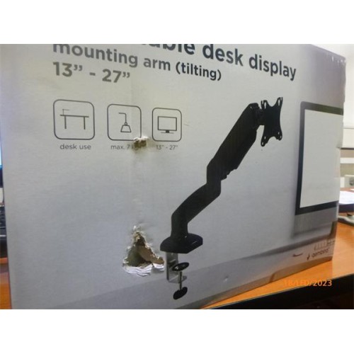 ! Poškozená krabice ! Držák monitoru na stůl GEMBIRD MA-DA1-01, naklápěcí, až do 27” a 7kg, černý