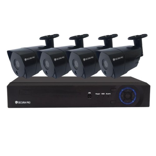Kamerový set Securia Pro NVR4CHV8-B IP, 8Mpx, 4 kamery, PoE NVR, čierna