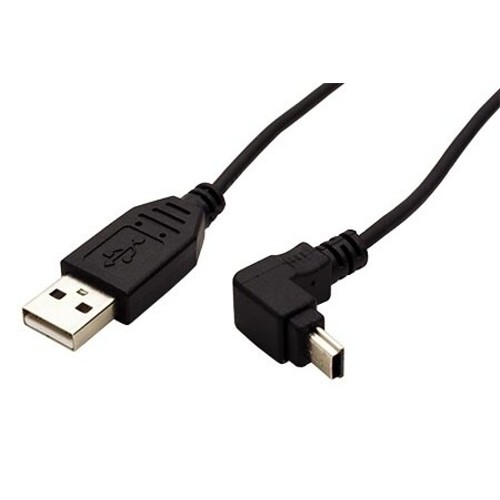 Kábel USB A(M) - miniUSB 5pin B(M), 1,8m, lomený 90°