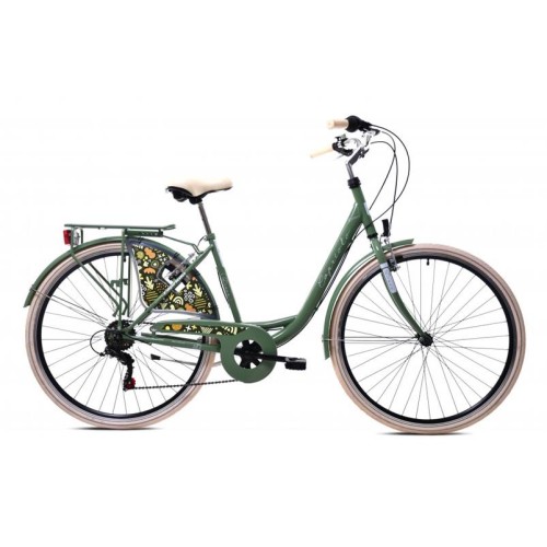 Mestský bicykel Capriolo Diana 28"/6 olivovo zelená