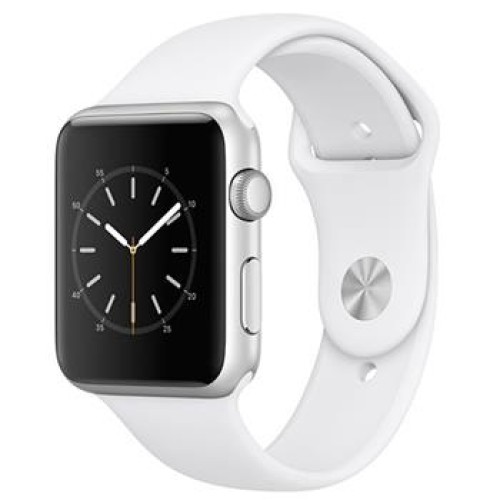 Apple Watch Series 1, 42mm Silver Aluminium Case with White Sport Band